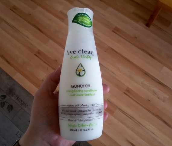 Apžvalga: "Live Clean" stiprinamasis plaukų kondicionierius "Exotic Vitality Monoi Oil"