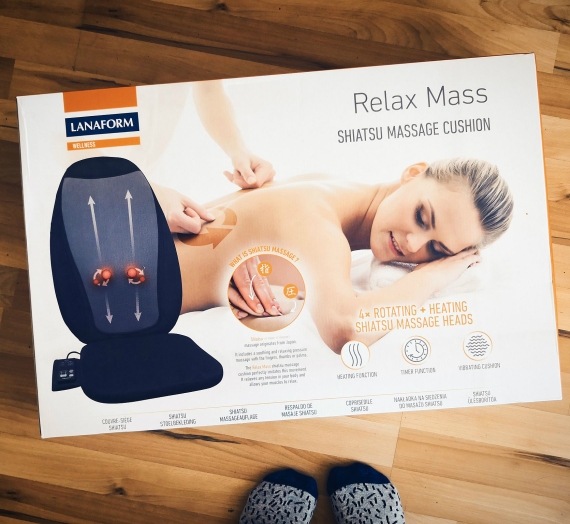 Apžvalga: nugaros masažuoklis – kėdės paklotas “Lanaform Relax Mass”